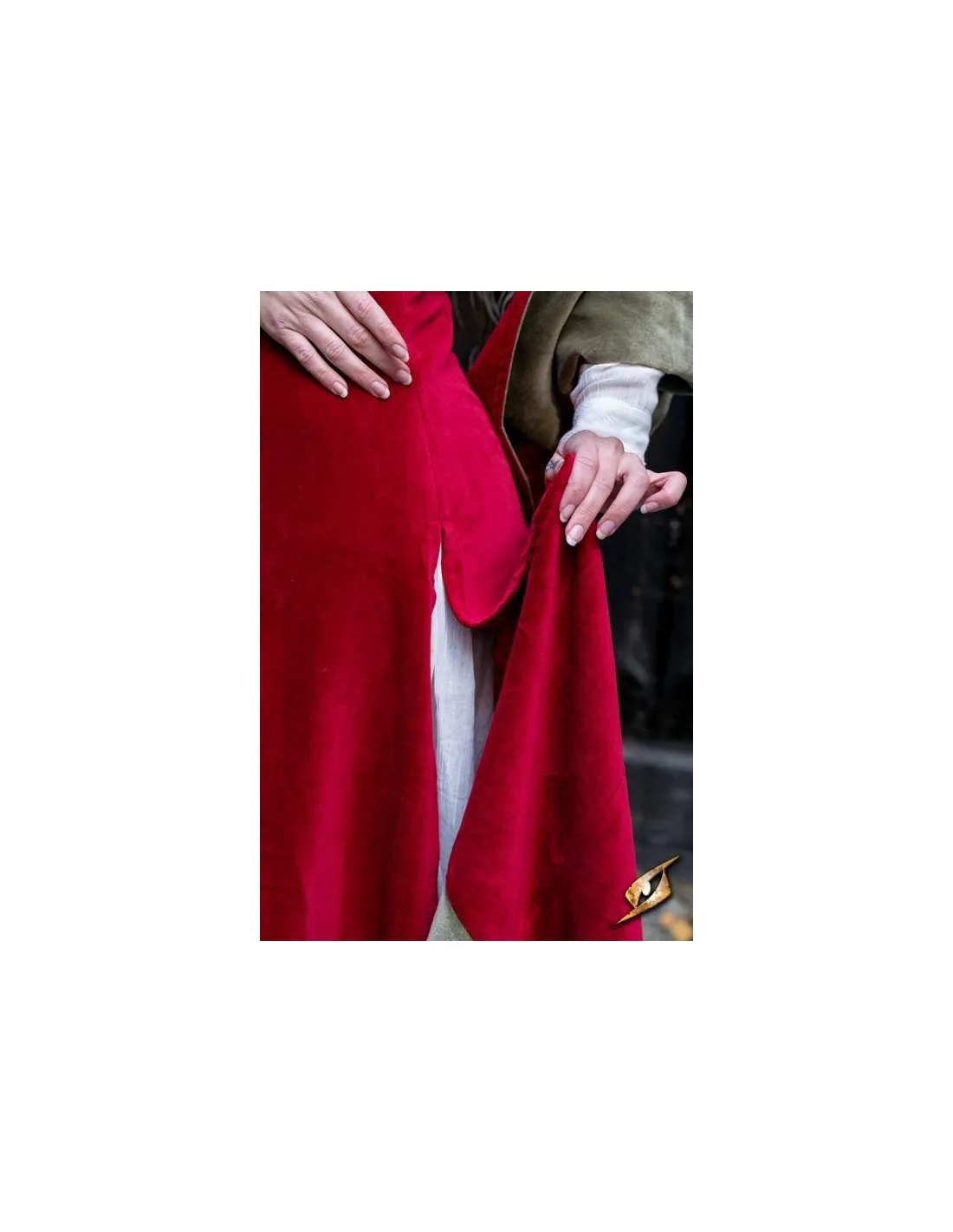 Vestido medieval Reina Isobel, color rojo