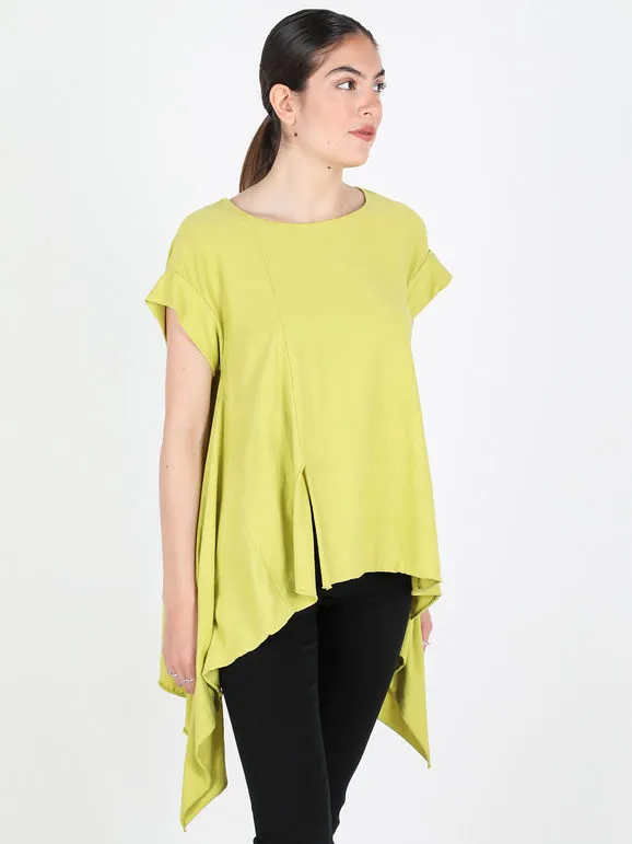 Wendy Trendy Camiseta maxi asimétrica de mujer de algodón