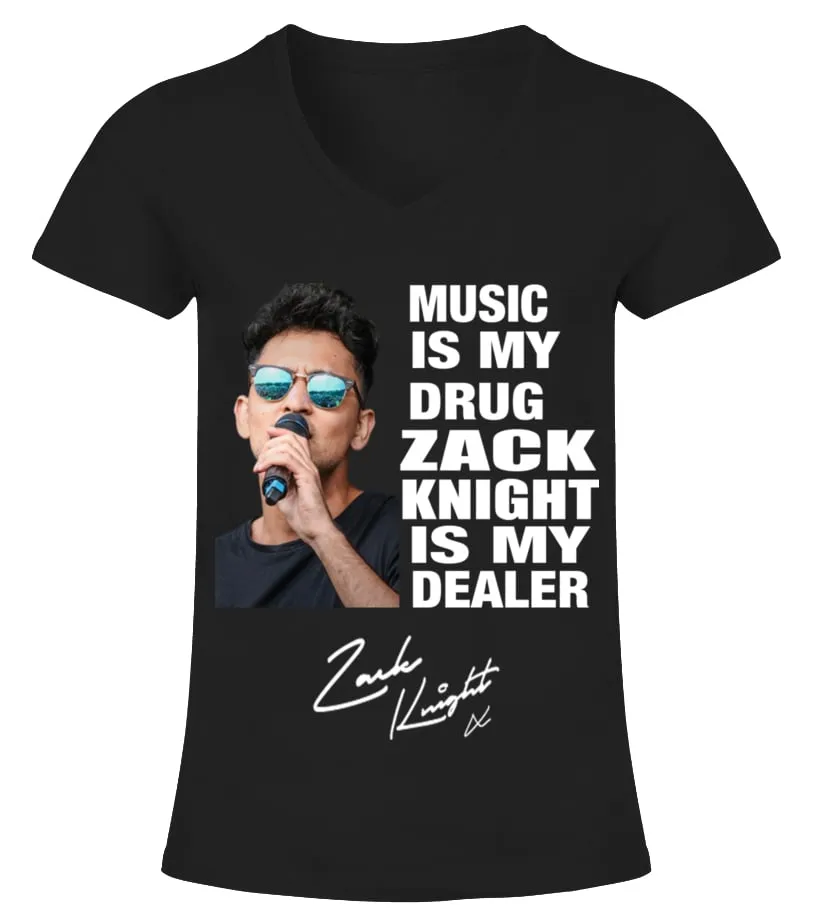 ZACK KNIGHT IS MY DEALER Camiseta cuello pico Mujer