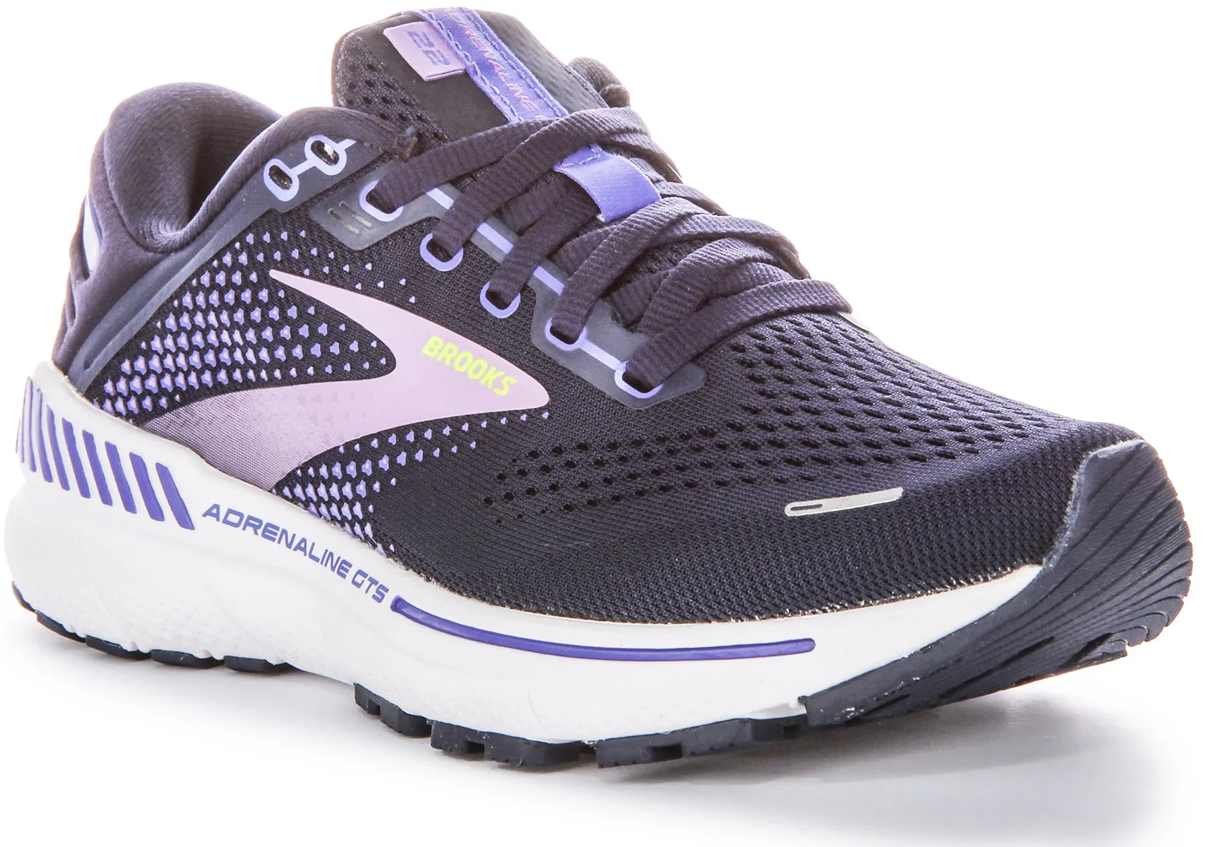 Zapatillas de malla Brooks Adrenaline GTS 22 Lighter Cushion Body Support para mujer en azul marino