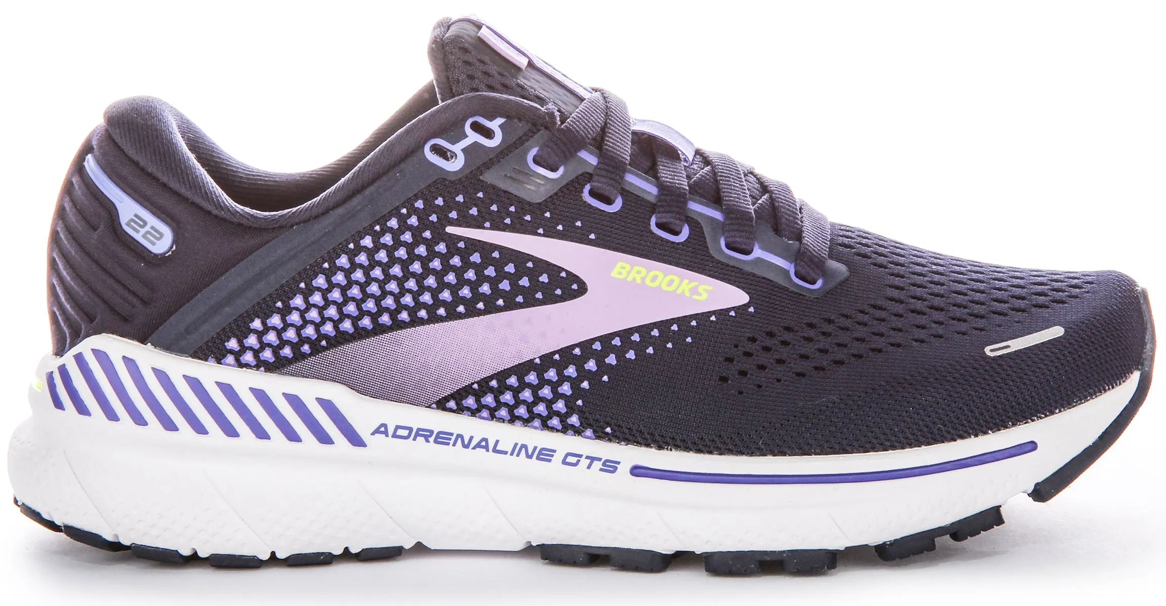 Zapatillas de malla Brooks Adrenaline GTS 22 Lighter Cushion Body Support para mujer en azul marino
