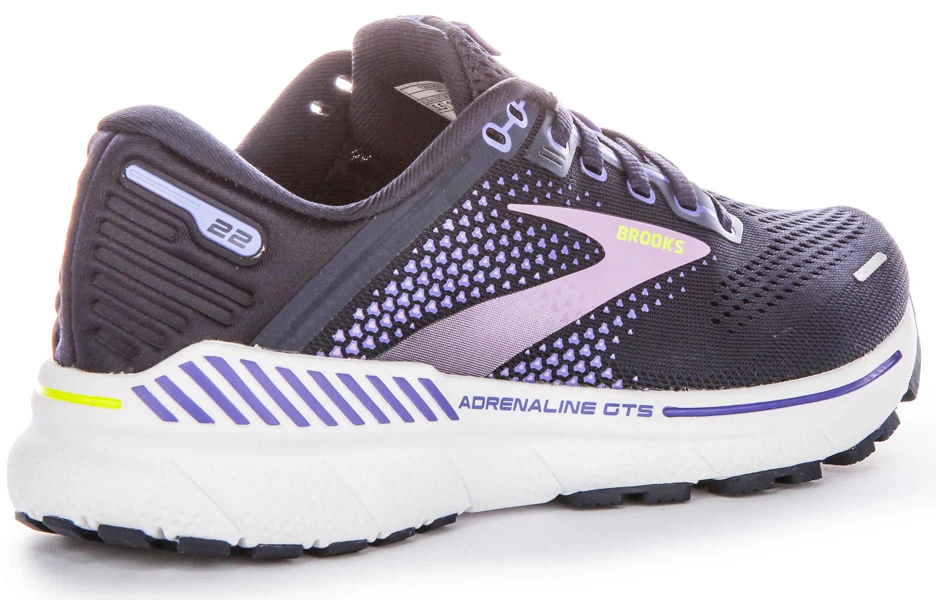Zapatillas de malla Brooks Adrenaline GTS 22 Lighter Cushion Body Support para mujer en azul marino