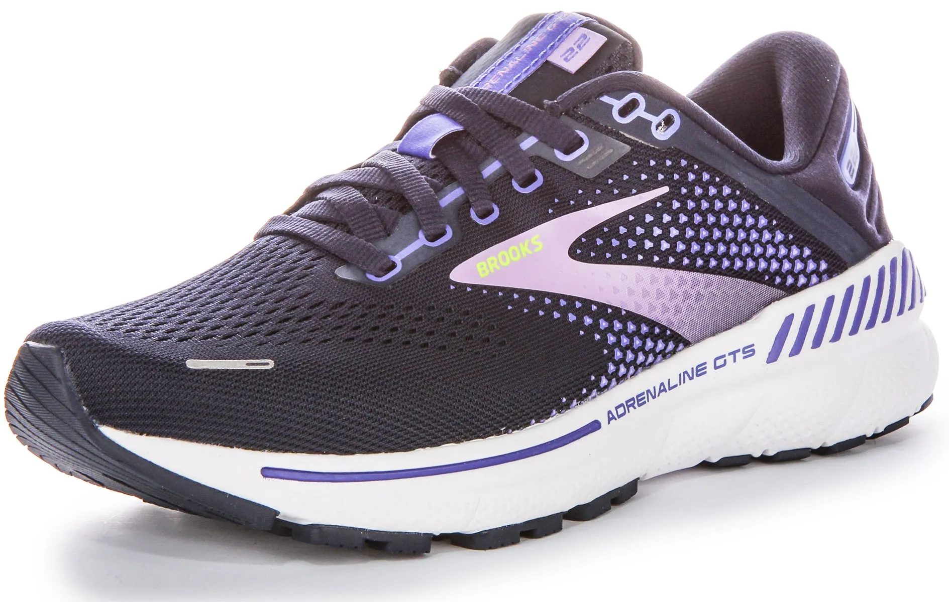 Zapatillas de malla Brooks Adrenaline GTS 22 Lighter Cushion Body Support para mujer en azul marino