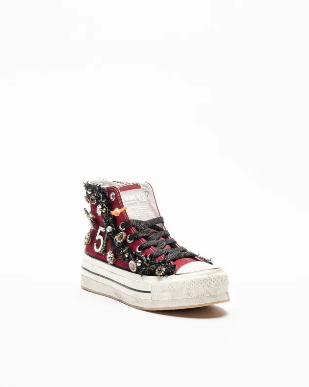 ZAPATILLAS DE PLATAFORMA NANKU COUTURE BA03 ROJO