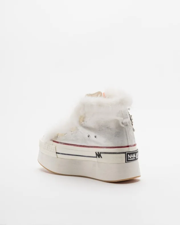 ZAPATILLAS DE PLATAFORMA NANKU COUTURE DFB03 BLANCO