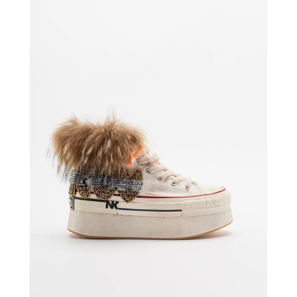 ZAPATILLAS DE PLATAFORMA NANKU COUTURE DFB04 BLANCO