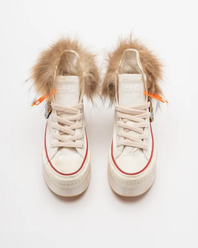 ZAPATILLAS DE PLATAFORMA NANKU COUTURE DFB04 BLANCO