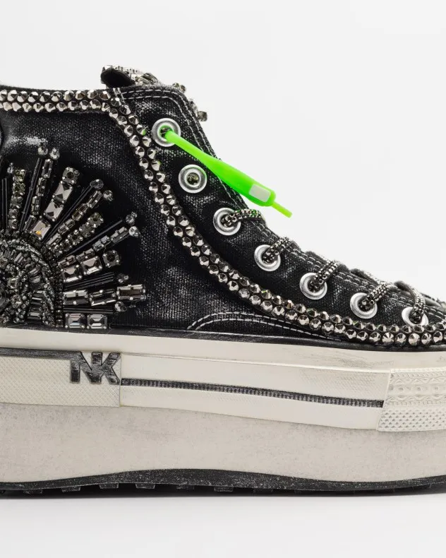 ZAPATILLAS DE PLATAFORMA NANKU COUTURE DFC01 NEGRO