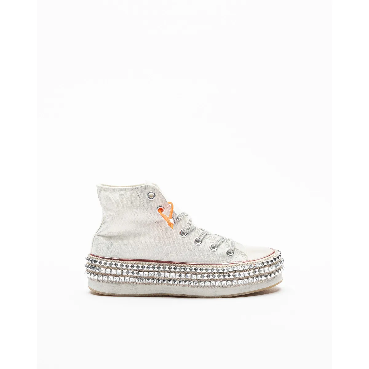 ZAPATILLAS DE PLATAFORMA NANKU COUTURE SHINY SQUARE BLANCO