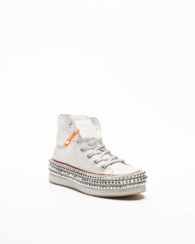 ZAPATILLAS DE PLATAFORMA NANKU COUTURE SHINY SQUARE BLANCO