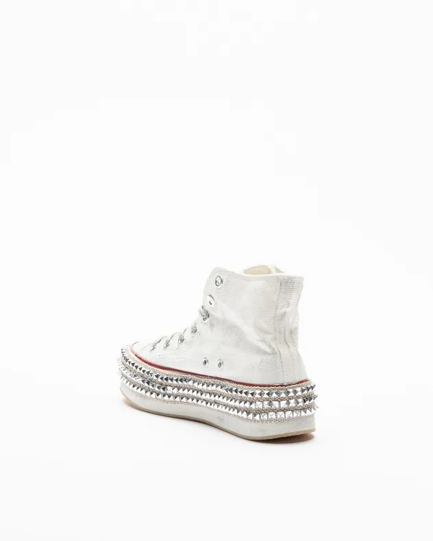 ZAPATILLAS DE PLATAFORMA NANKU COUTURE SHINY SQUARE BLANCO