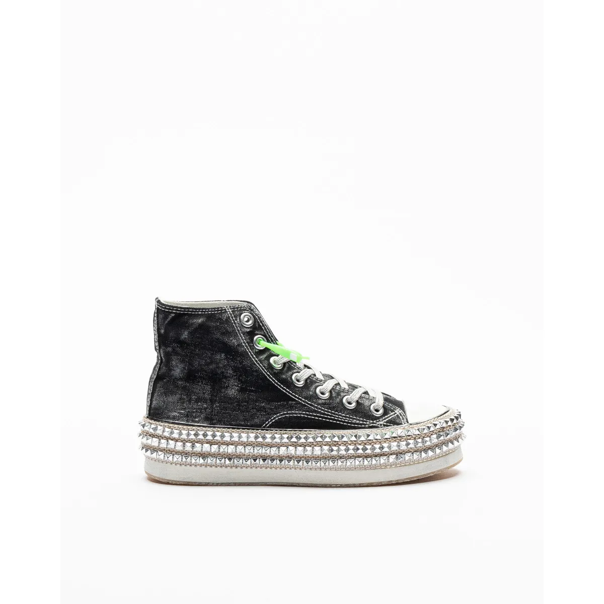 ZAPATILLAS DE PLATAFORMA NANKU COUTURE SHINY SQUARE NEGRO