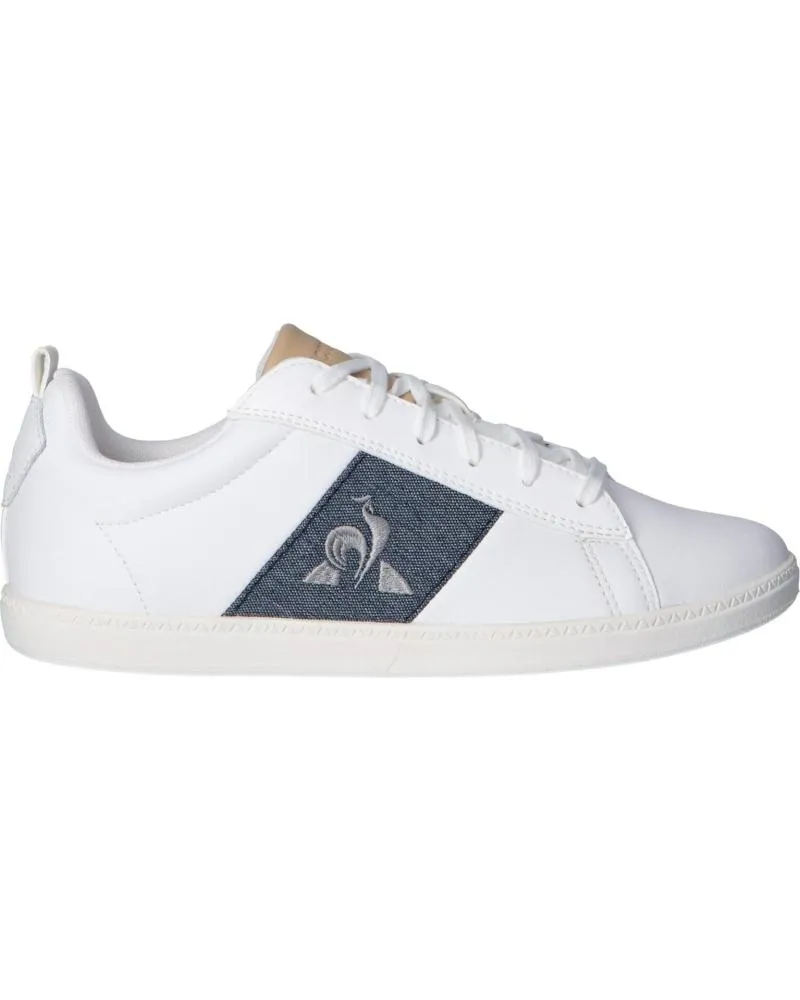 ZAPATILLAS DEPORTE DE MUJER Y NIñA Y NIñO LE COQ SPORTIF 2110077 COURTCLASSIC GS OPTICAL WHITEDRESS BLUE