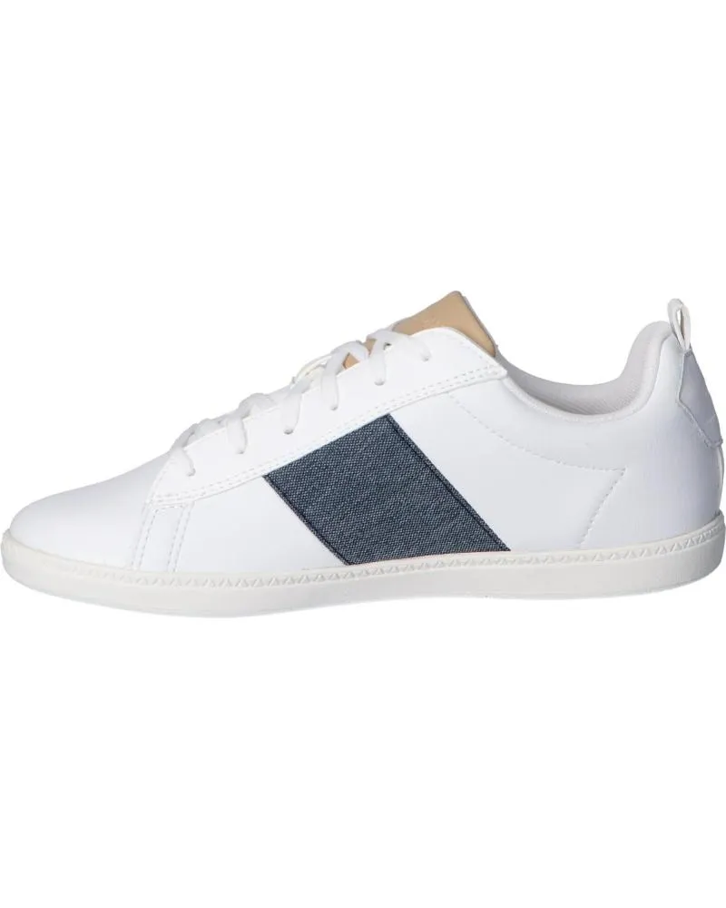 ZAPATILLAS DEPORTE DE MUJER Y NIñA Y NIñO LE COQ SPORTIF 2110077 COURTCLASSIC GS OPTICAL WHITEDRESS BLUE