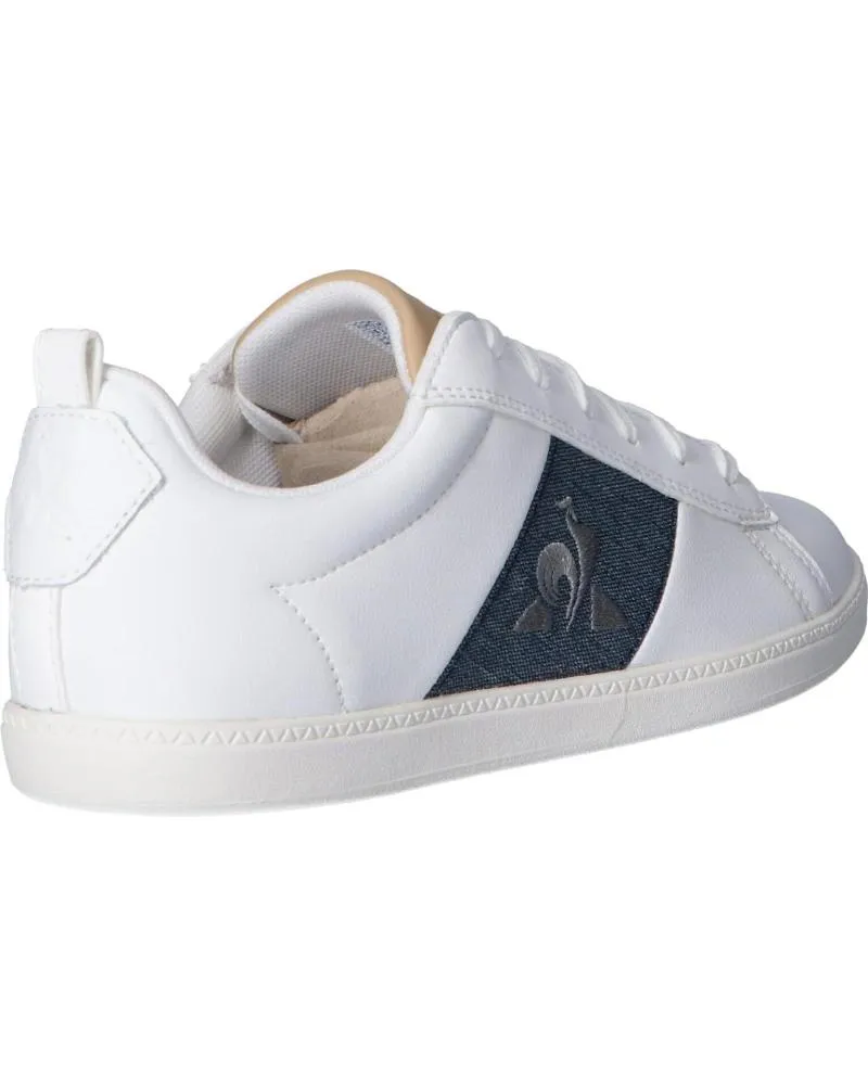 ZAPATILLAS DEPORTE DE MUJER Y NIñA Y NIñO LE COQ SPORTIF 2110077 COURTCLASSIC GS OPTICAL WHITEDRESS BLUE