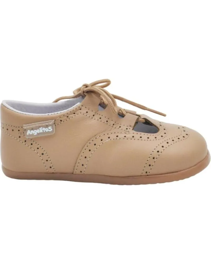 Zapatos ANGELITOS  de Niño PEPITO PIEL RESPETUOSO 543  CAMEL