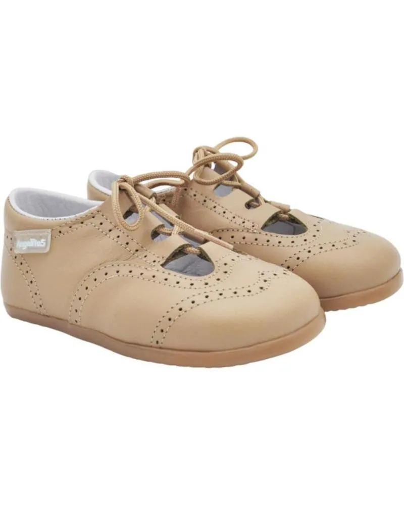 Zapatos ANGELITOS  de Niño PEPITO PIEL RESPETUOSO 543  CAMEL
