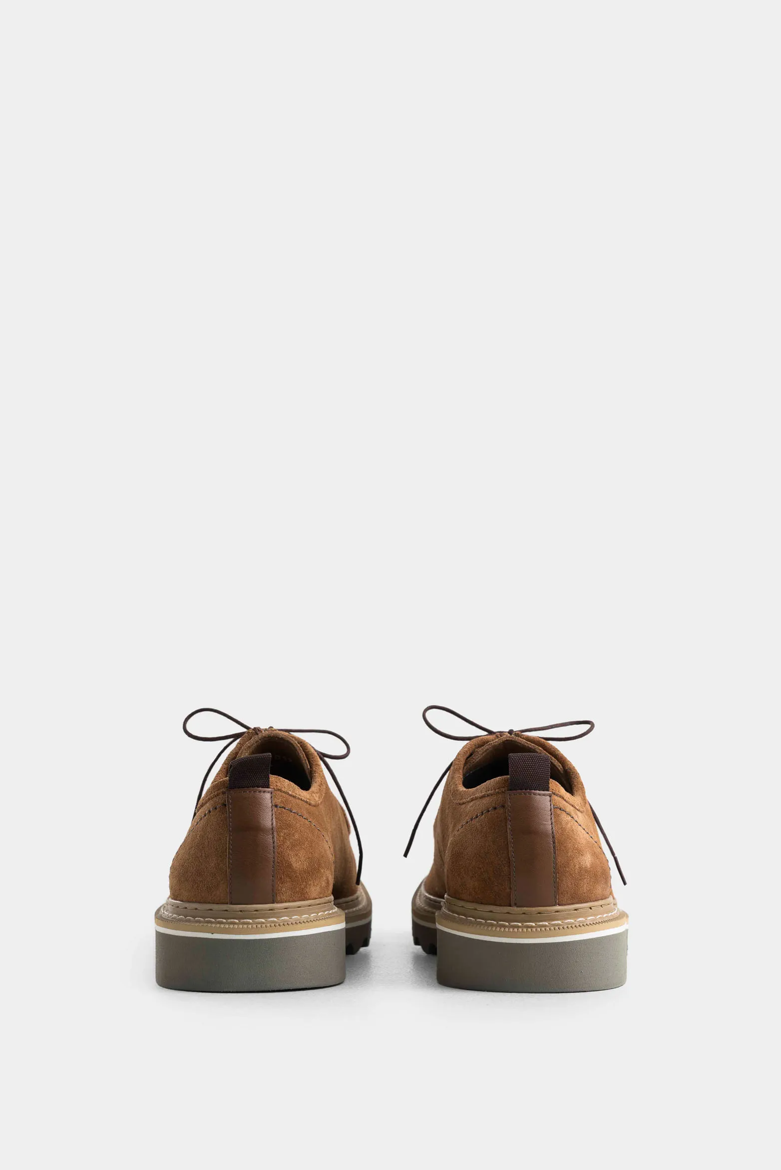 Zapatos cordón nova de cuero para hombre textura gamuzada