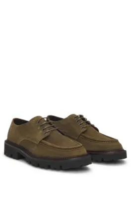 Zapatos Derby de ante con pala