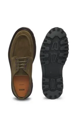Zapatos Derby de ante con pala