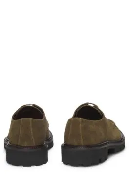 Zapatos Derby de ante con pala