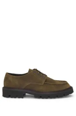 Zapatos Derby de ante con pala