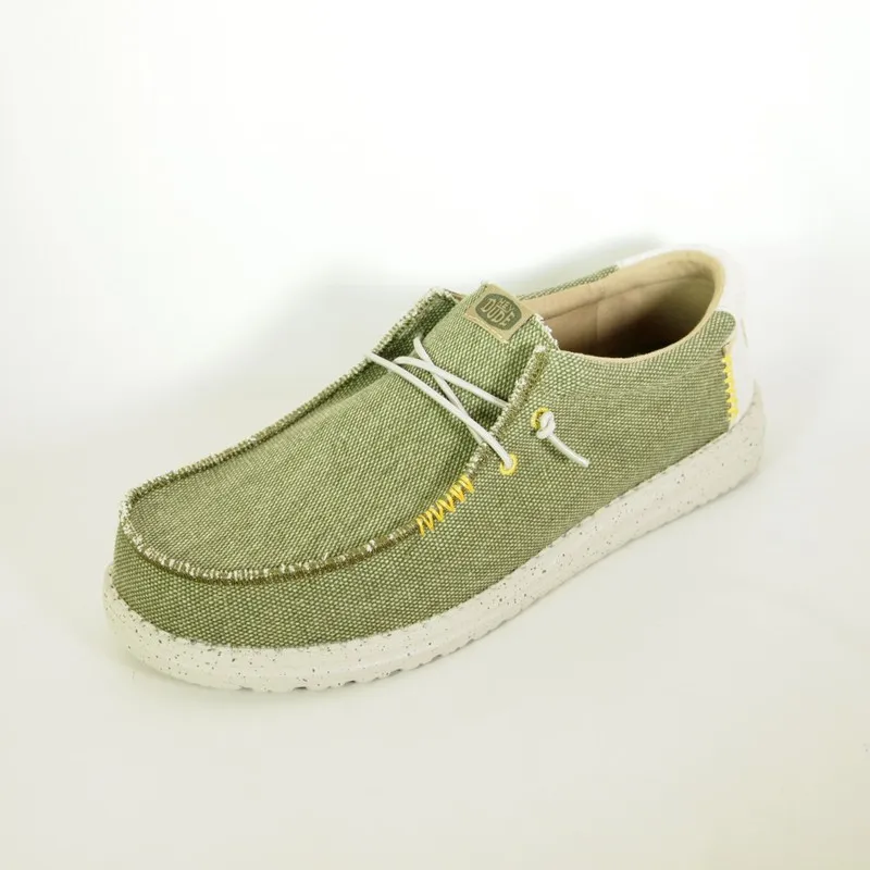 Zapatos Hey Dude 40952 Wally Coastline Yute Verde