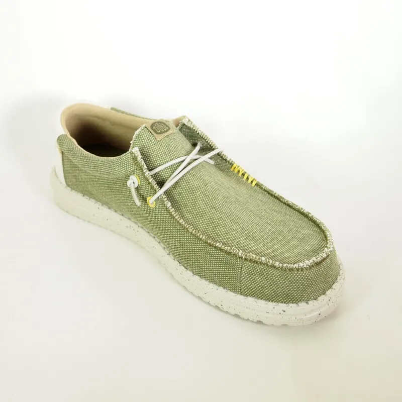 Zapatos Hey Dude 40952 Wally Coastline Yute Verde