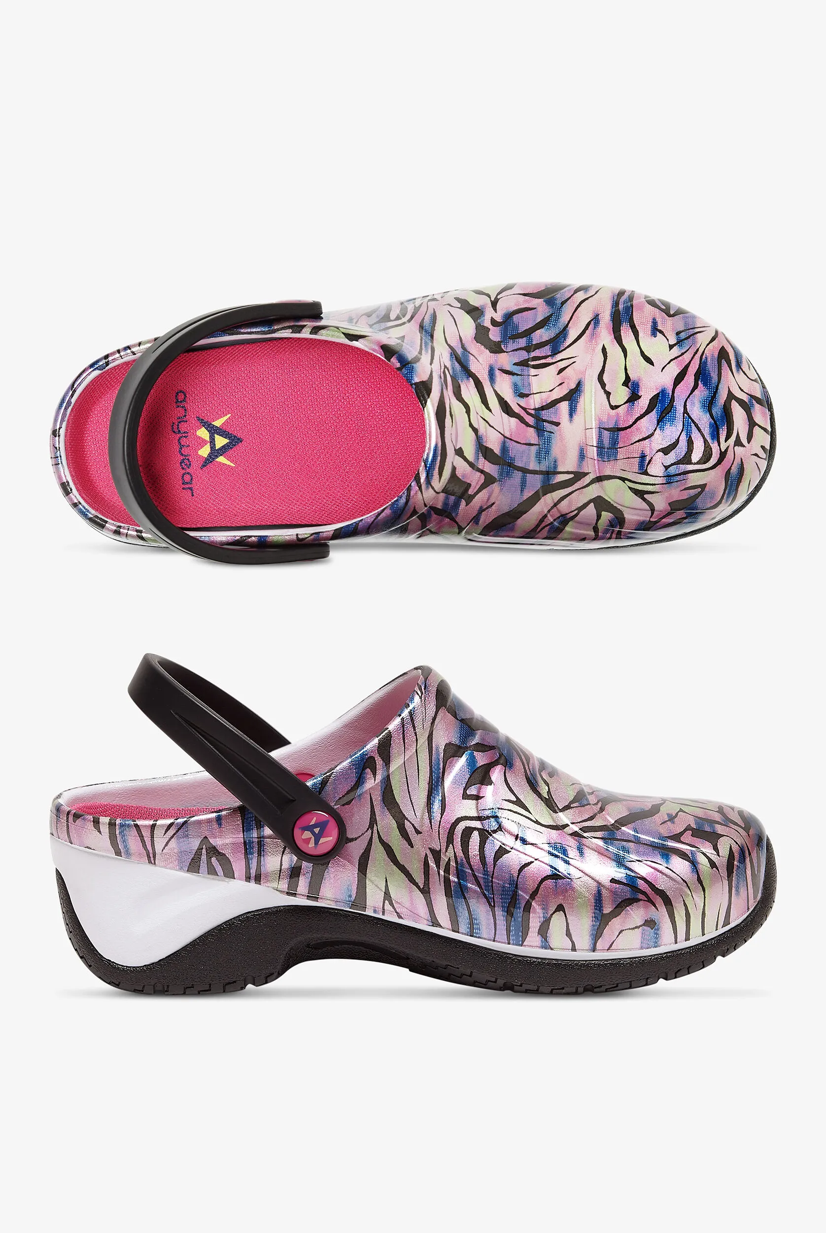 Zuecos de enfermería Anywear Zone Wild Glam para mujer